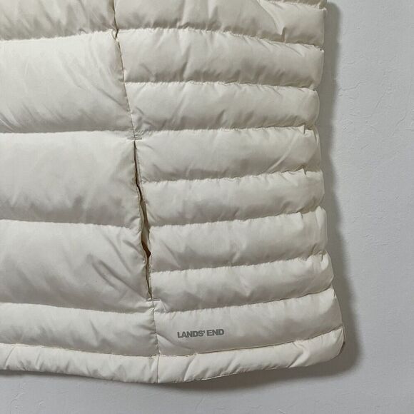 Lands' End Vest Down Filled Quilted Size 3X White Packable Hiking Outdoor Womens - Picture 4 of 7